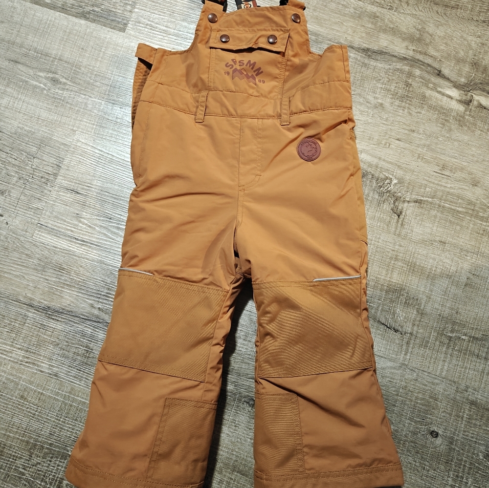 Souris Mini Brown Puffer Overalls